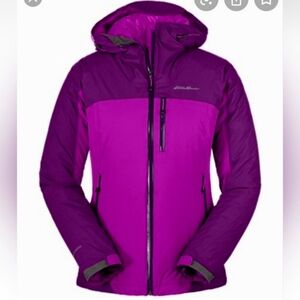 Eddie Bauer Purple Puffer with Integrated Hood